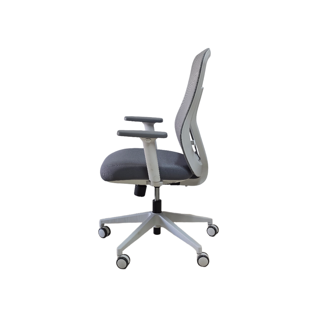 SILLON SEMI EJECUTIVO NEO (F10) - ESTRUCTURA GRIS-  MESH GRIS - TELA GRIS 