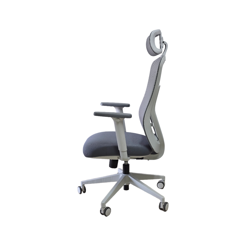SILLON EJECUTIVO NEO (F10) - ESTRUCTURA GRIS-  MESH GRIS - TELA GRIS  