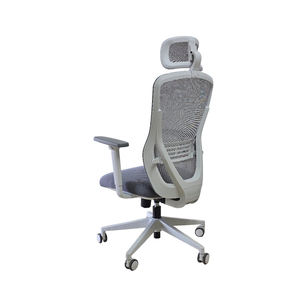 SILLON EJECUTIVO NEO (F10) - ESTRUCTURA GRIS-  MESH GRIS - TELA GRIS  