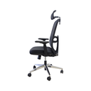 SILLON EJECUTIVO AXIS (F28) -PU NEGRO -  MESH NEGRO - BASE ALUMINIO