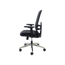 SILLON SEMI EJECUTIVO AXIS (F28) -PU NEGRO -  MESH NEGRO - BASE ALUMINIO 