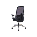 SILLON SEMI EJECUTIVO AXIS (F28) -PU NEGRO -  MESH NEGRO - BASE ALUMINIO 