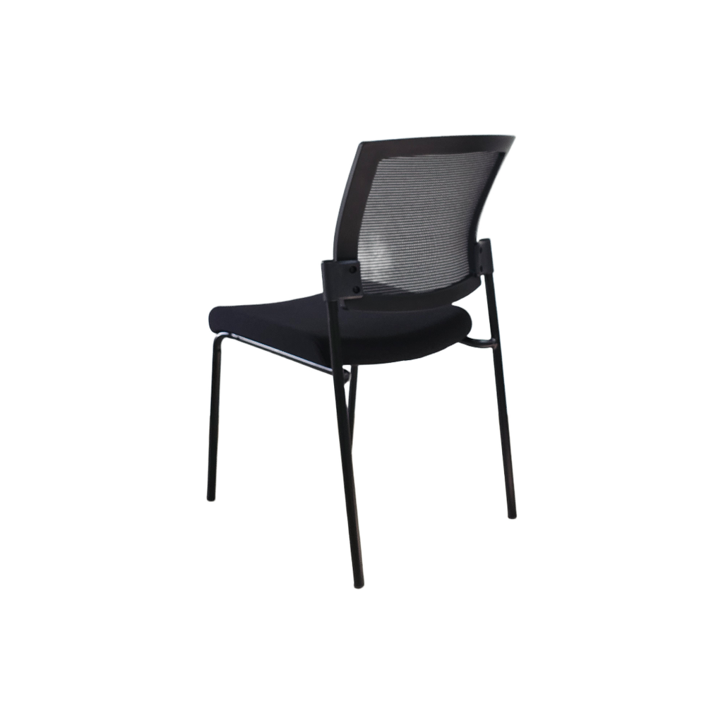 SILLA DE VISITA FLEX (D12) - MESH NEGRO - TELA NEGRA