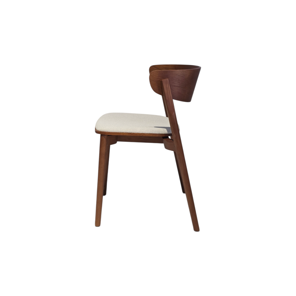 SILLA, MADERA, COLOR NOGAL (ASH 08), TELA: GRIS CLARO (SD659-14), MEYCY HOME