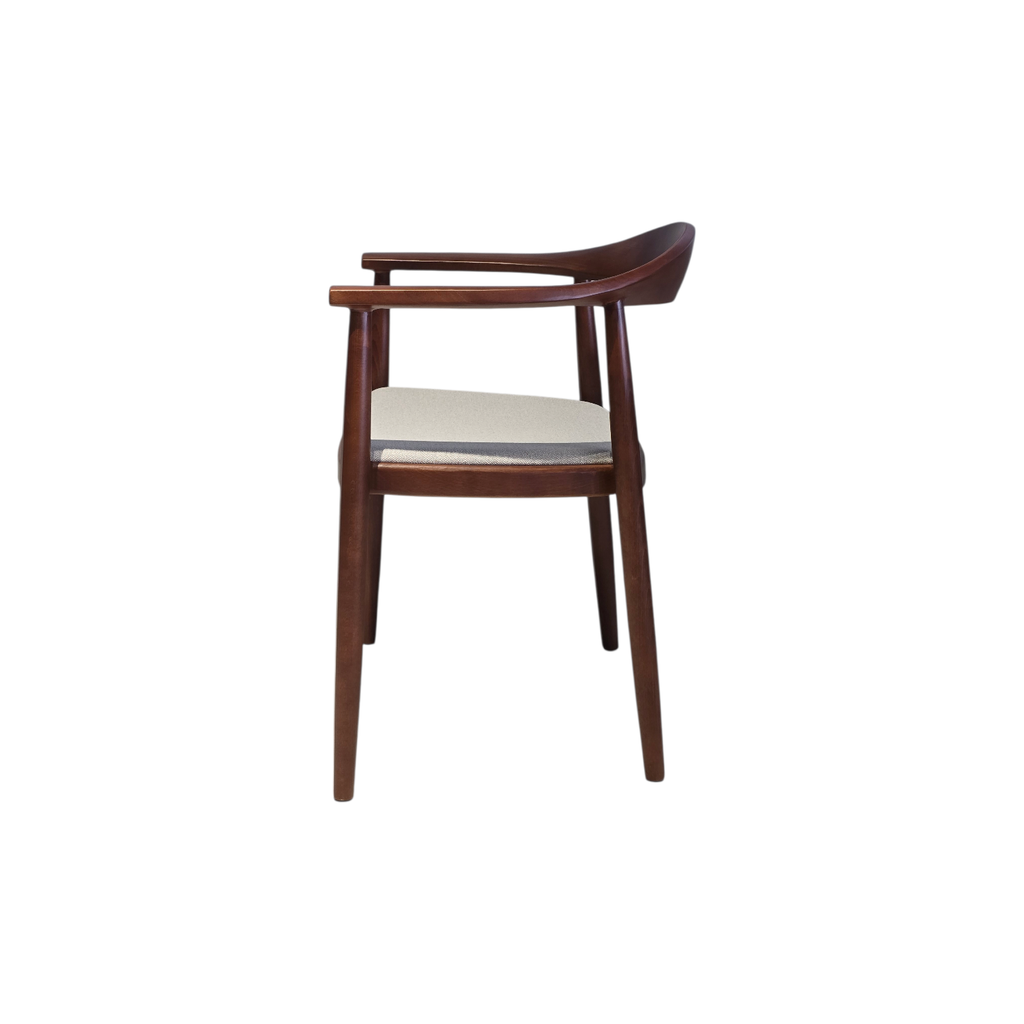 SILLA, MADERA, COLOR NOGAL (BEECH 18), TELA: GRIS CLARO (SD659-14), MEYCY HOME