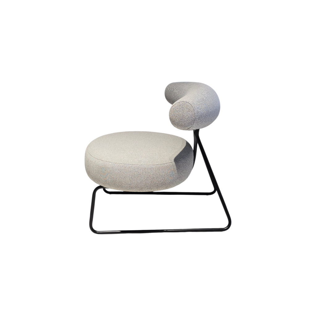 SILLA, METAL, COLOR NEGRO, TELA: GRIS OSCURO (SD659-15), MEYCY HOME