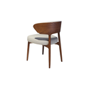 SILLA, MADERA, COLOR NOGAL (ASH 08), PATAS DE MADERA MACIZA, TELA: GRIS CLARO (SD659-14), MEYCY HOME