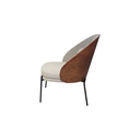 BUTACA MADERA, COLOR NOGAL (ASH 08), LOUNGE, TELA: GRIS OSCURO (SD659-15), MEYCY HOME