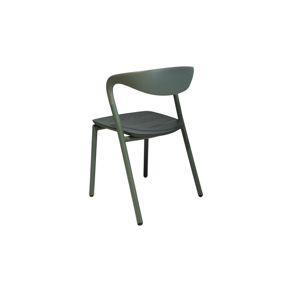 SILLA, MADERA, METAL, PLÁSTICO, COLOR VERDE, MEYCY HOME