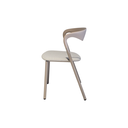SILLA, METAL, PLÁSTICO, COLOR BEIGE, TELA: GRIS CLARO (SD659-14), MEYCY HOME