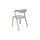 SILLA, METAL, PLÁSTICO, COLOR BEIGE, TELA: GRIS CLARO (SD659-14), MEYCY HOME