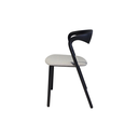 SILLA, METAL, PLÁSTICO, COLOR NEGRO, TELA: GRIS OSCURO (SD659-15), MEYCY HOME