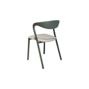SILLA, METAL, PLÁSTICO, COLOR VERDE, TELA: GRIS CLARO (SD659-14), MEYCY HOME
