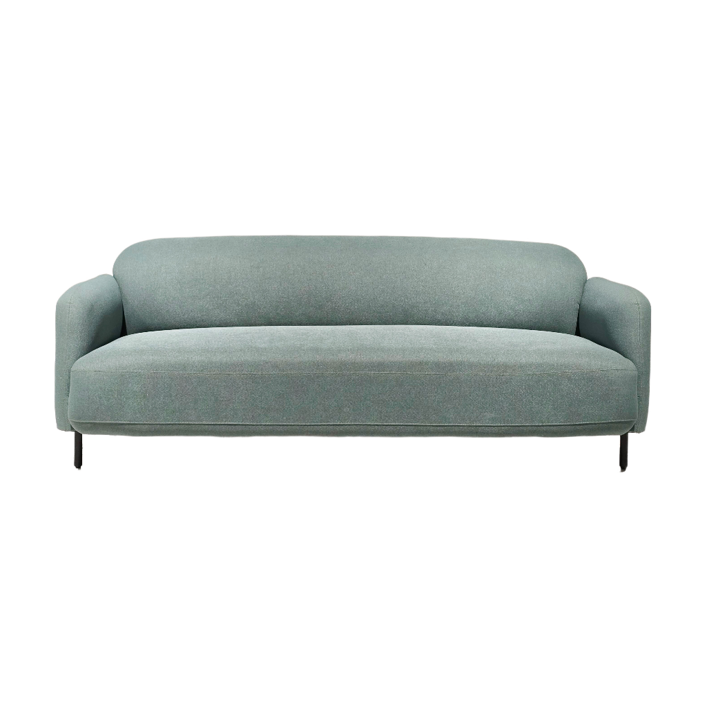 SOFA PARA 3PERSONAS MOD. CONVEX (531) - TELA VERDE (ZB06)- MEDIDAS: 32"X53"X31"