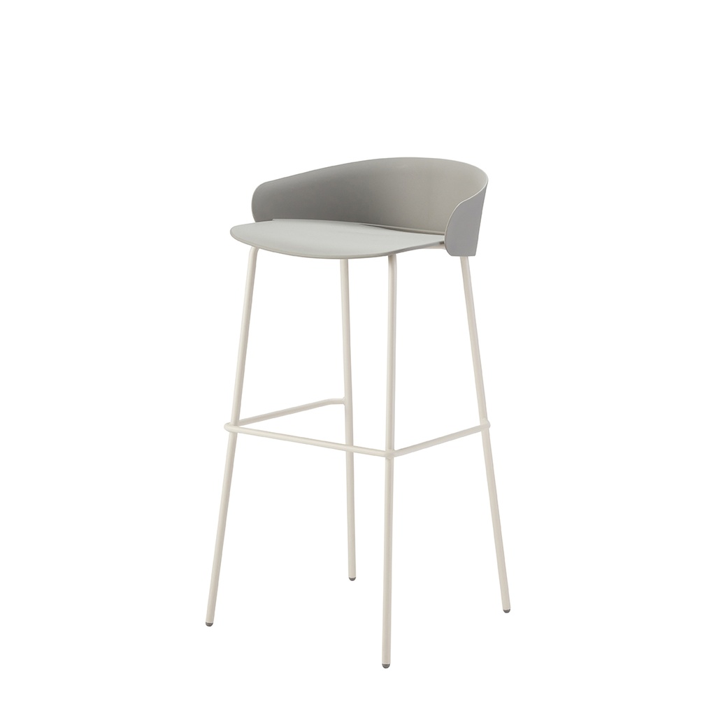OLLA- PLASTICO GRIS- ESTRUCTURA BLANCA - ALTURA 65CM