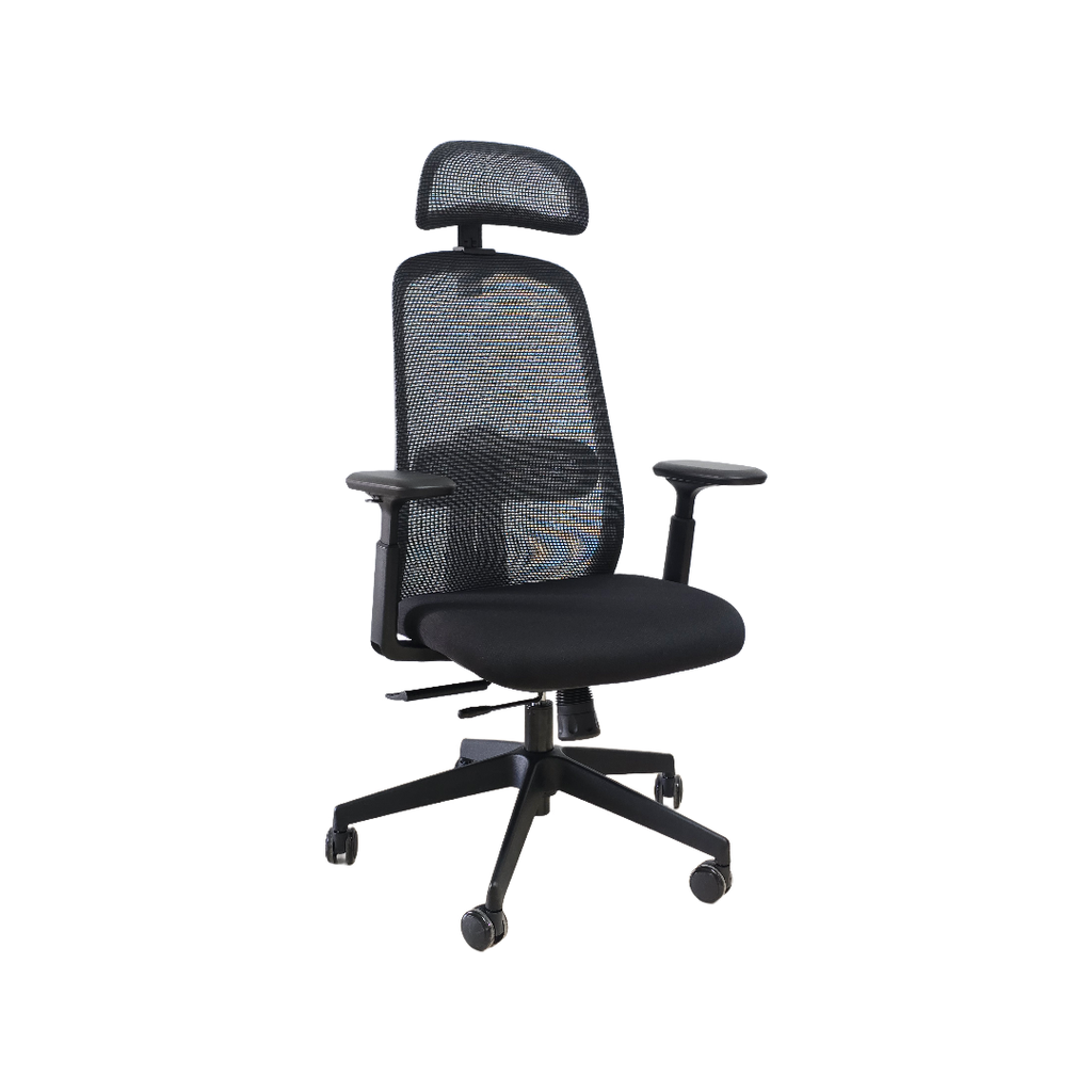 SILLON EJECUTIVO AXIS (F28) - MESH NEGRO - TELA NEGRO