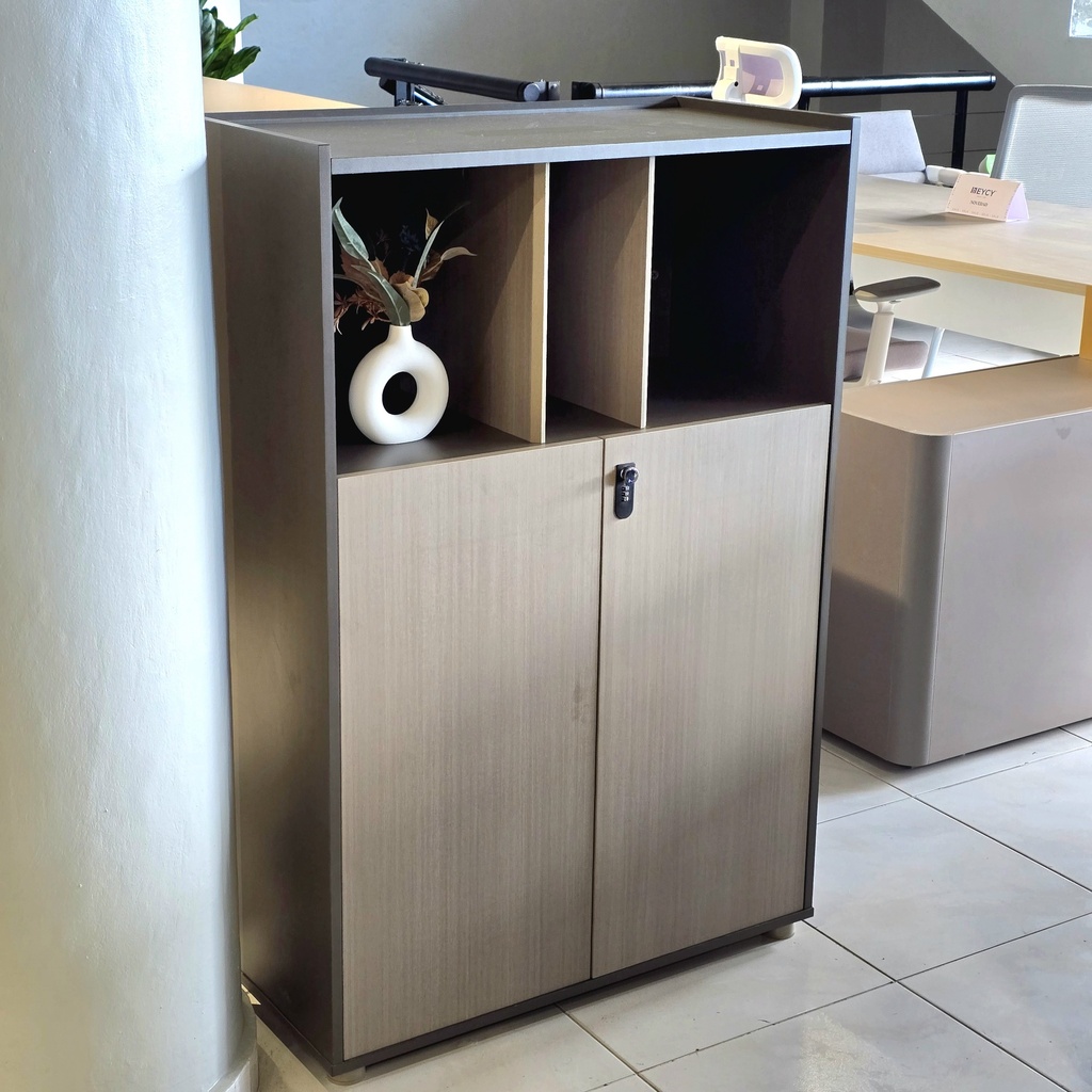 ESTANTE EJECUTIVO ELEMENT- MADERA CLARA - 16"X 32"X48" (SY-SG8808-80) 