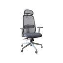 SILLON EJECUTIVO AXIS (F28) GRIS CLARO - MESH GRIS - TELA GRIS 