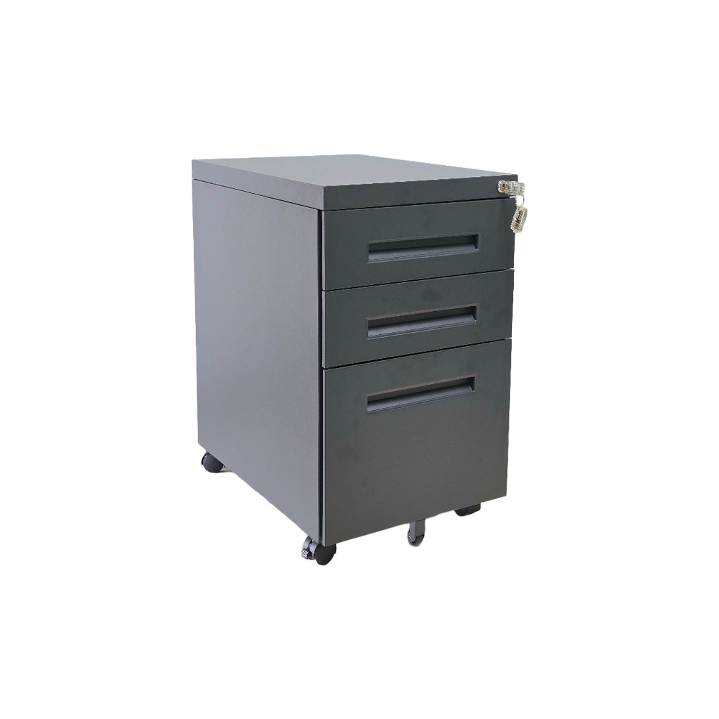 PRAKTIK: MODULO RODANTE 3 GAVETAS NEGRO