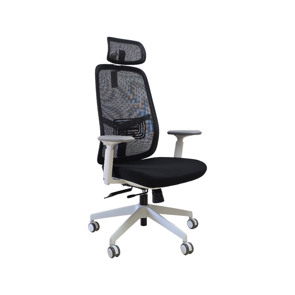 SILLON EJECUTIVO NEXA (F34) GRIS CLARO - MESH NEGRO- TELA NEGRA