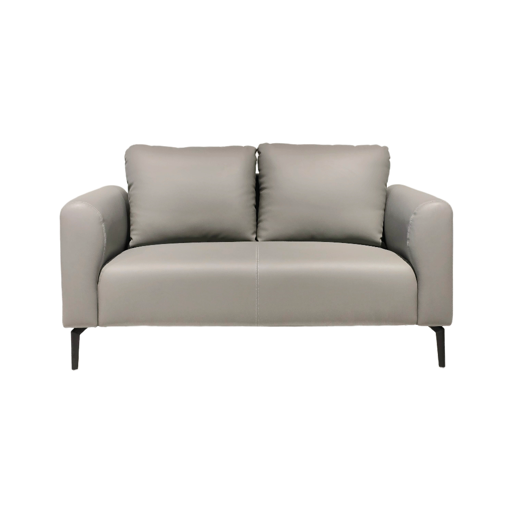 SOFA PARA 3 PERSONAS MOD. URBAN CLASICO (724) - TAPIZADA EN PU GRIS CEMENTO(YH-99)-MEDIDAS: 34"X78"X31" 