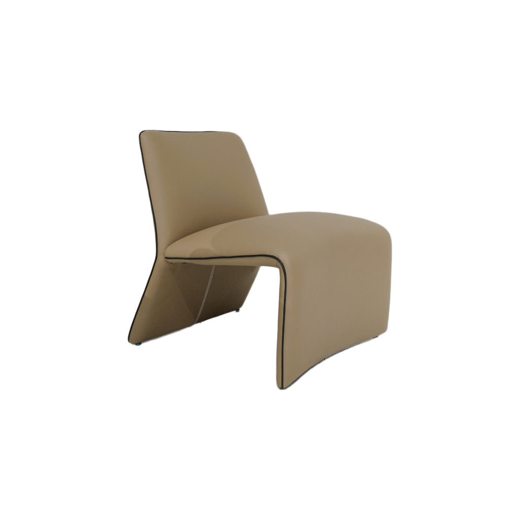 BUTACA MOD. AIR (777)- TAPIZADO EN PU KHAKI (YH-98) - MEDIDAS: 30"X28"X29"