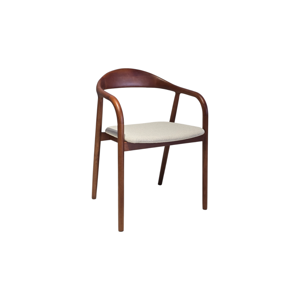 SILLA, MADERA, COLOR NOGAL (BEECH 18), TELA: GRIS CLARO (SD659-14), MEYCY HOME