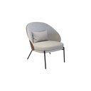 BUTACA MADERA, COLOR NOGAL (ASH 08), LOUNGE, TELA: GRIS OSCURO (SD659-15), MEYCY HOME