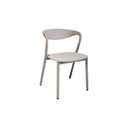 SILLA, METAL, PLÁSTICO, COLOR BEIGE, TELA: GRIS CLARO (SD659-14), MEYCY HOME