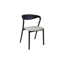 SILLA, METAL, PLÁSTICO, COLOR NEGRO, TELA: GRIS OSCURO (SD659-15), MEYCY HOME