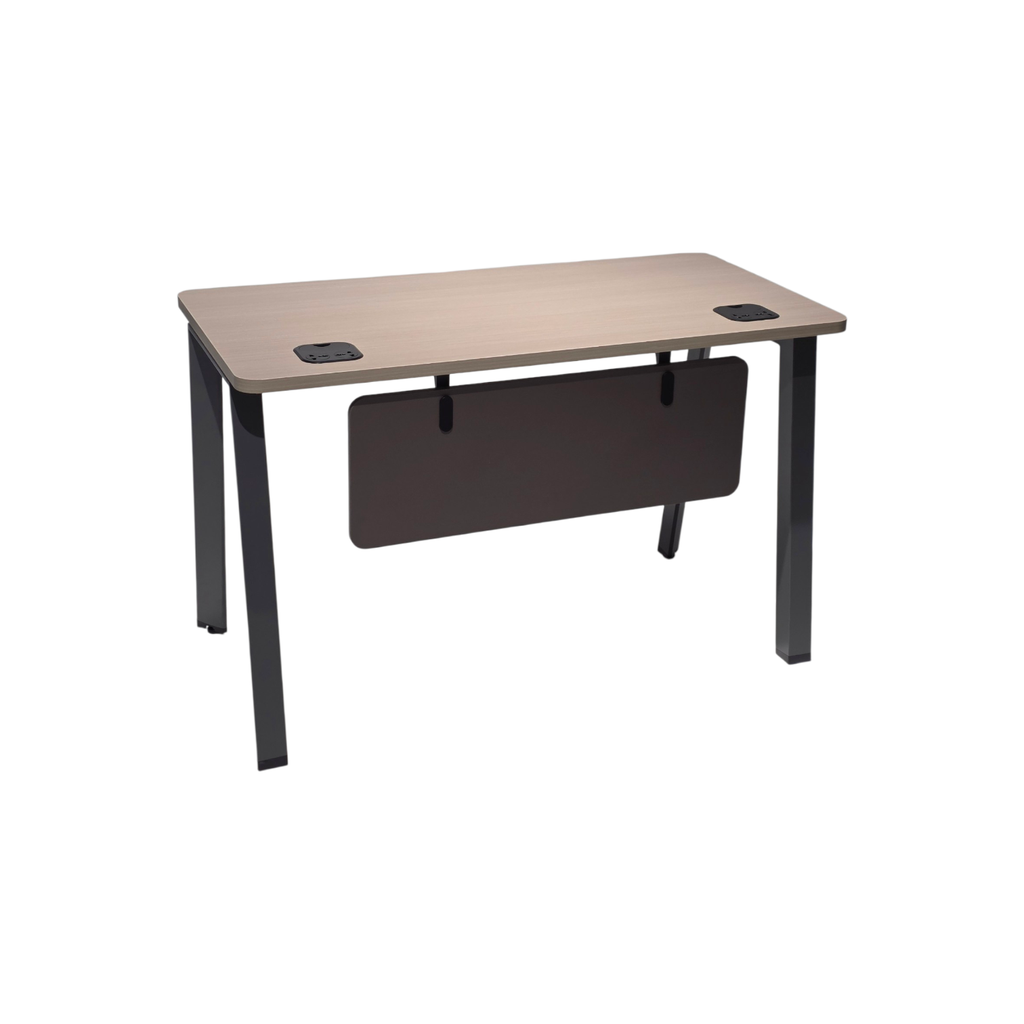 MESA ESCRITORIO MOD. ELEMENT UNO (SY-BT0212)- TOPE MADERA CLARA(NOCO WOOD)- PATAS GRIS GRAFITO -MEDIDAS: 28"X48" 
