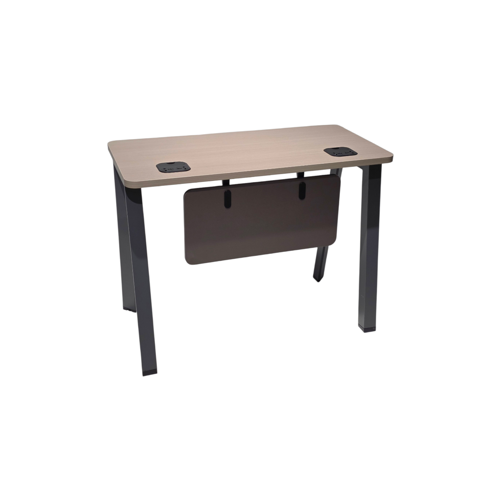 MESA AUXILIAR MOD. ELEMENT UNO (SY-BT0210)- TOPE MADERA CLARA(NOCO WOOD)- PATAS GRIS GRAFITO -MEDIDAS: 20"X40"