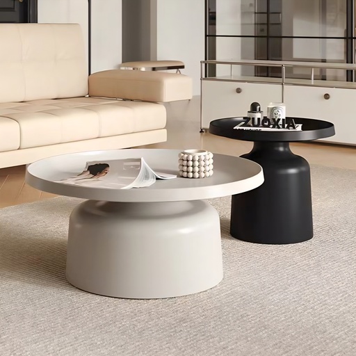 [JMC669BN] JUEGO DE MESAS MOD 669 - MESA 1 BLANCA (30 DE DIAMTERO "X15" DE ALTURA ) - MESA 2 NEGRA (20" DE DIAMTERO "X 18" DE ALTURA ), T521