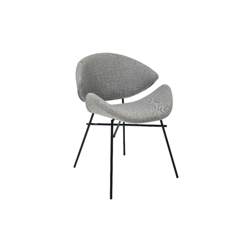 [BEVIRO392TGO] BUTACA MOD. VIRO (392)  - MEDIDAS: 23"X26"X32"- TAPIZADA EN TELA GRIS OSCURO(ZB03)- ESTRUCTURA METAL NEGRA