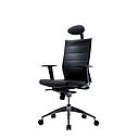 [SESKPN] SILLON EJECUTIVO  SKIN PIEL NEGRA COMPLETO BASE ALUMINIO