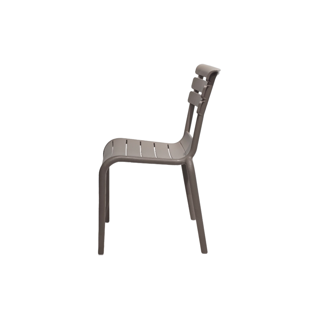 SILLA MOD. HERA - POLIPROPILENO- COLOR CAPPUCCINO - SIN BRAZOS
