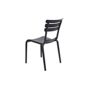 SILLA MOD. HERA - POLIPROPILENO- COLOR ANTRACITA (NEGRO) - SIN BRAZOS