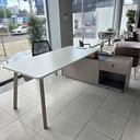 MESA ESCRITORIO EJECUTIVO STEEL TOPE BLANCO   60" X71" (S22T-18) DERECHO  