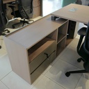 MESA ESCRITORIO EJECUTIVO MOD. ELEMENT  - 31" X71"  - TOPE ROBLE- PATA GRIS OSCURO (SY-BT8815-18)