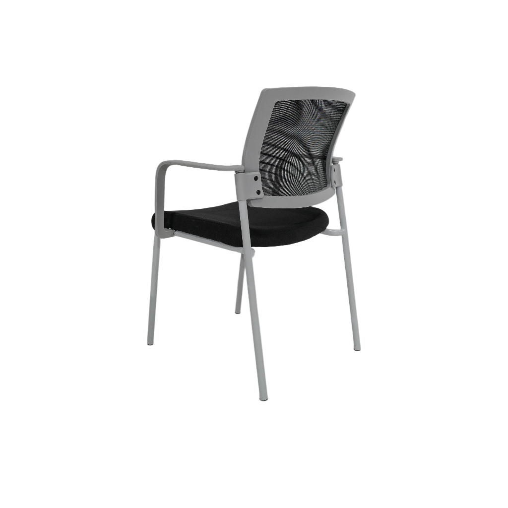 SILLA DE VISITA FLEX (D12) - MESH NEGRO - TELA NEGRA