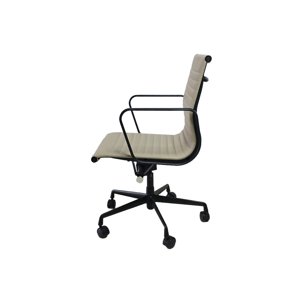 WEY SEMI EJECUTIVO MARRON BEIGE PU COMPLETO - ALUMINIO NEGRO