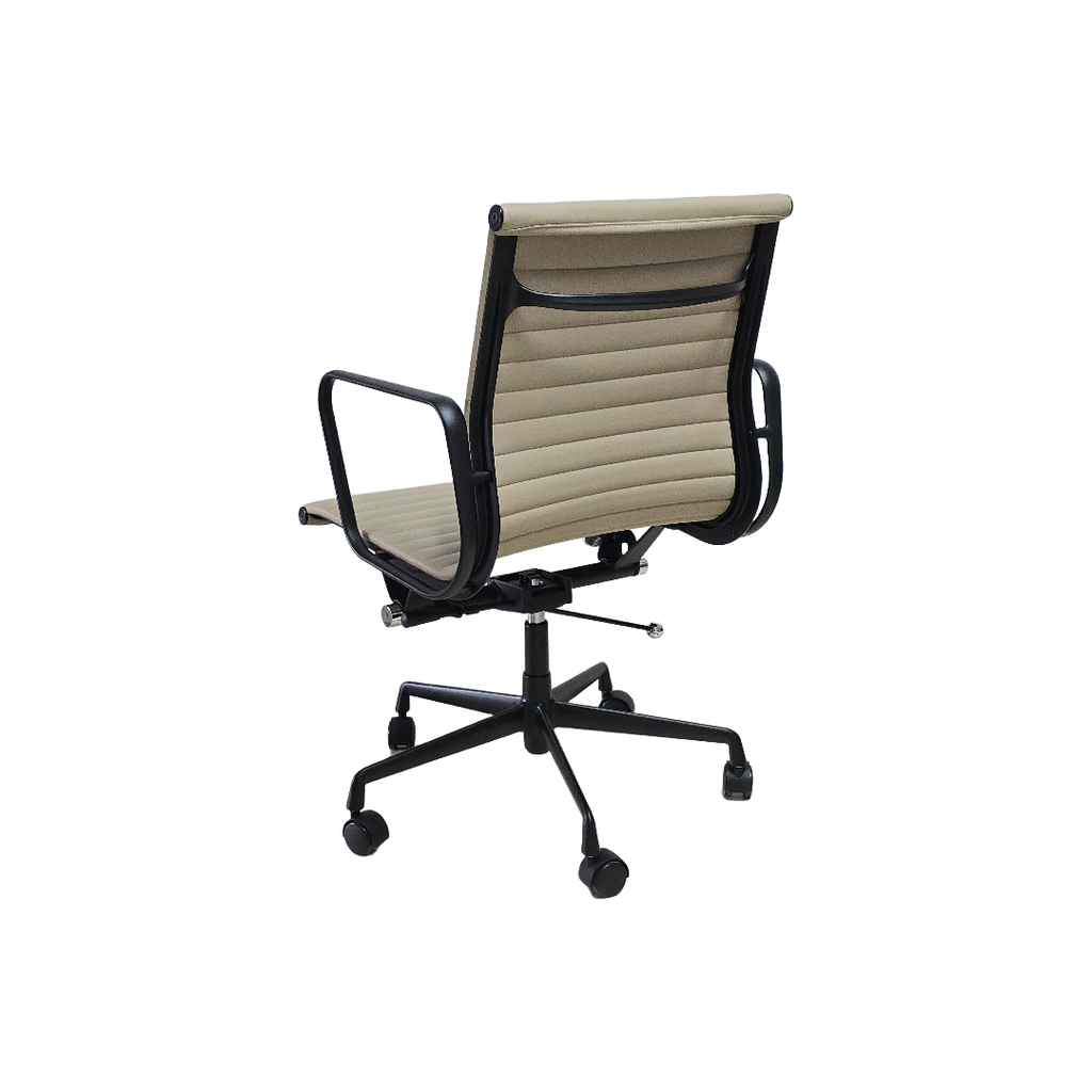 WEY SEMI EJECUTIVO MARRON BEIGE PU COMPLETO - ALUMINIO NEGRO