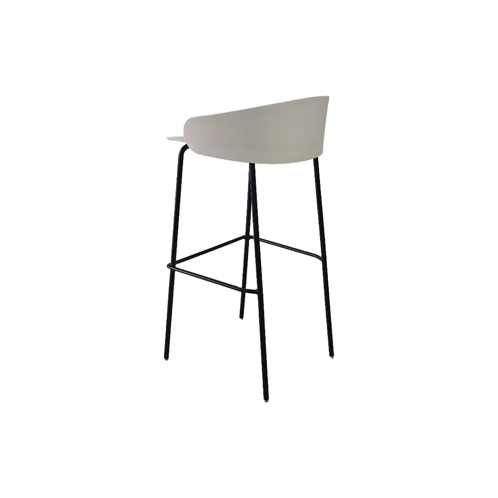 OLLA- PLASTICO BLANCO- ESTRUCTURA NEGRA - ALTURA 75CM