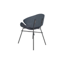 BUTACA MOD. VIRO (392)  - MEDIDAS: 23"X26"X32"- TAPIZADA EN TELA AZUL MARINO (M05)- ESTRUCTURA METAL NEGRA