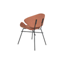 BUTACA MOD. VIRO (392)  - MEDIDAS: 23"X26"X32"- TAPIZADA EN TELA NARANJA (ZB07)- ESTRUCTURA METAL NEGRA