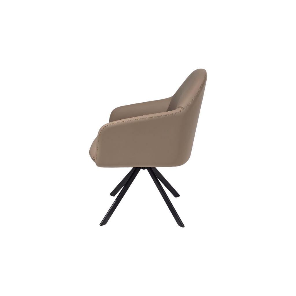 BUTACA MOD.ONA (639 1)  - TAPIZADA EN PU BEIGE (YH 98)-MEDIDAS: 24"X25"X33"  