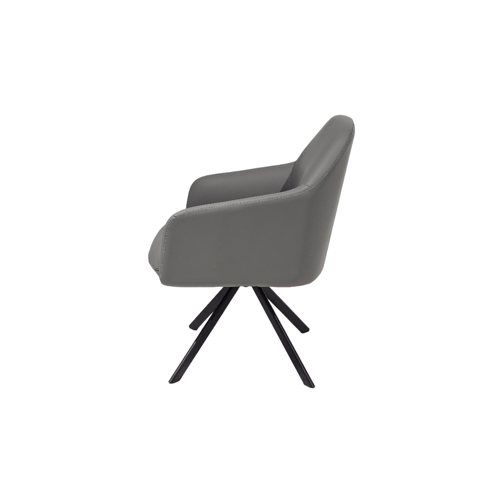 BUTACA MOD.ONA (639 1)  - TAPIZADA EN PU GRIS CEMENTO (YH 99)-MEDIDAS: 24"X25"X33"  