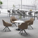 BUTACA MOD.ONA (639 1)  - TAPIZADA EN PU GRIS CEMENTO (YH 99)-MEDIDAS: 24"X25"X33"  