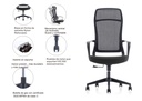 SILLON EJECUTIVO ONDA (F26) - MESH NEGRO - TELA NEGRO 