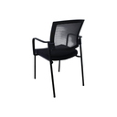 SILLA DE VISITA FLEX (D12) - MESH NEGRO - TELA NEGRA- CON BRAZOS